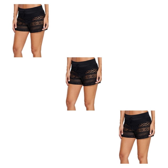 Wosthever Pantalones cortos de encaje Bañadores Calzoncillos huecos al aire libre Traje de baño Reutilizable Sexy Cómodo Ropa de playa Type1 NO1