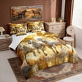 thumbnail image 2 of Erosebridal Galloping Horses Bedding Comforter Set, Farmhouse Animal Queen Bedding Sets, 2 of 6