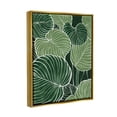 thumbnail image 3 of Layered Green Leaf Nature Botanical & Floral Graphic Art Metallic Gold Framed Art Print Wall Art, 3 of 6