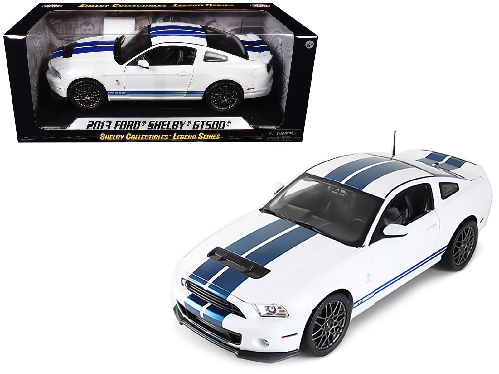 2013 Ford Shelby Mustang Cobra GT500 Grey With Black Stripes 1/18