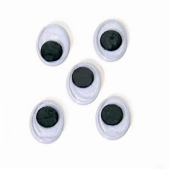 Darice Paste On Eyes Movable Black Oval - 10Mm