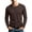 Brown, variant on Men’s Henley Shirts Long-Sleeve Performance Tee Round Neck Soft Fabric, Quick-Dry & Breathable Tops for Sports & Casual Wear Black Size S