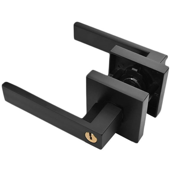 HONITANO 1Set Heavy Duty Door Lock Knob Matte Black Metal Door Handle for Secure Interior Use