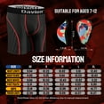 thumbnail image 4 of Youth Boys Padded Sliding Shorts with Athletic Cup Pocket, Baseball Cup Underwear Compression Shorts for Sports (Black red S), 4 of 7