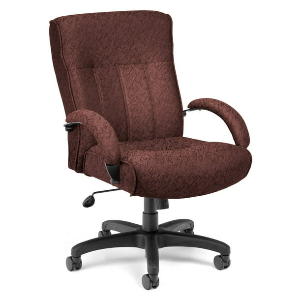 OFM Model 711 Fabric MidBack Big and Tall Executive Chair, Burgundy
