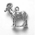thumbnail image 1 of Sterling Silver 20" .8mm Box Chain 3D Adult Ram Horns Pendant Necklace, 1 of 2