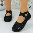 thumbnail image 6 of Wowcloth Women's Casual Ballet Flats - Round Toe Shallow Cut Glitter Decorations with Soft Sole & Cross Strap Design for Versatile Everyday Outfits, 6 of 9