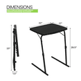 thumbnail image 2 of Magshion Portable 6 Height & 3 Tilt Angles Adjustable TV Tray Table, Foldable Dinner Tray Sofa Desk for Home Office, Black, 2 of 10