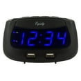 thumbnail image 4 of Equity 0.9 Inch Blue LED Dual USB Digital Alarm Clock, 30417, 4 of 5