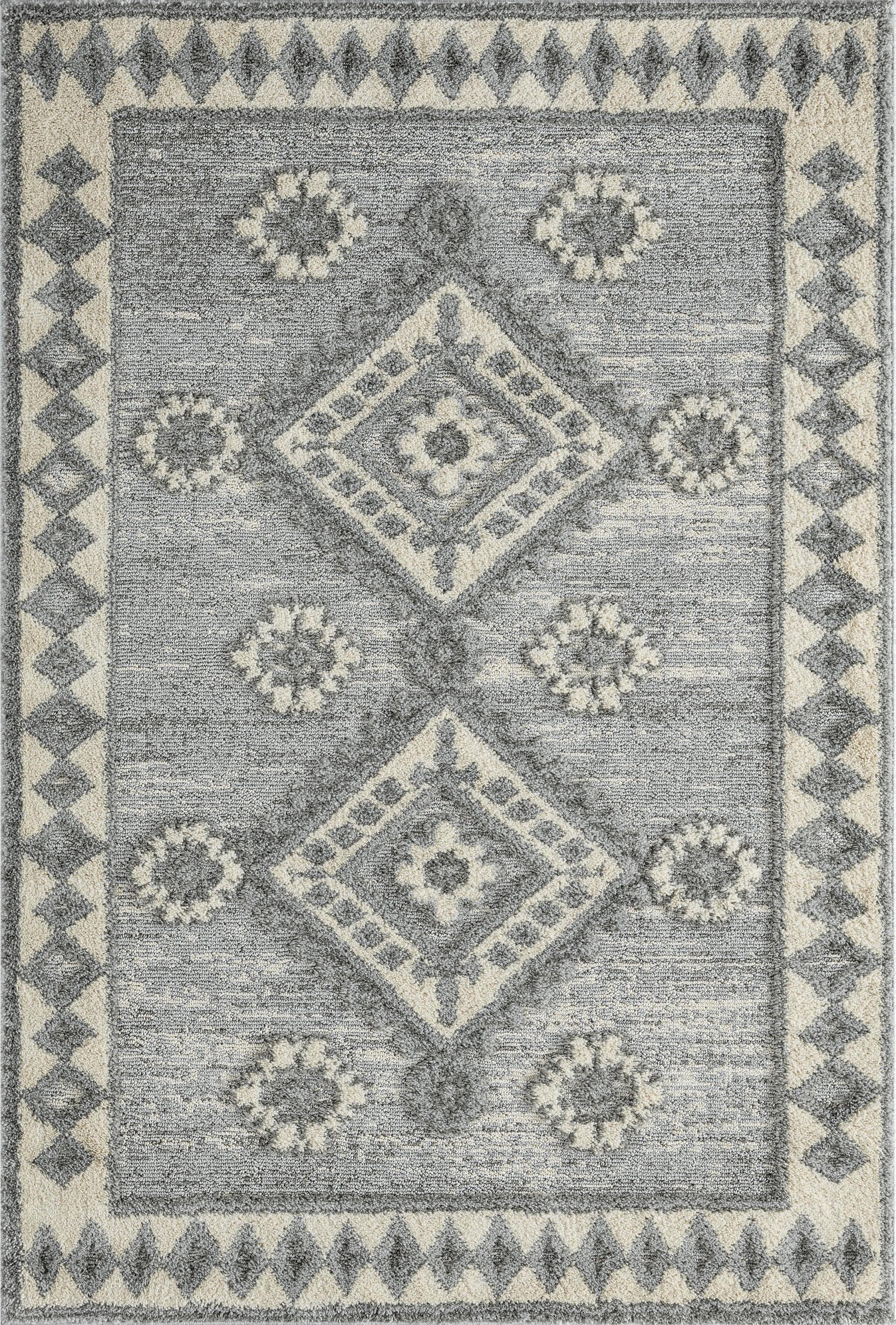 United Weavers Decorah Sitka Transitional Border Accent Rug, Grey, 1'10" x 3'