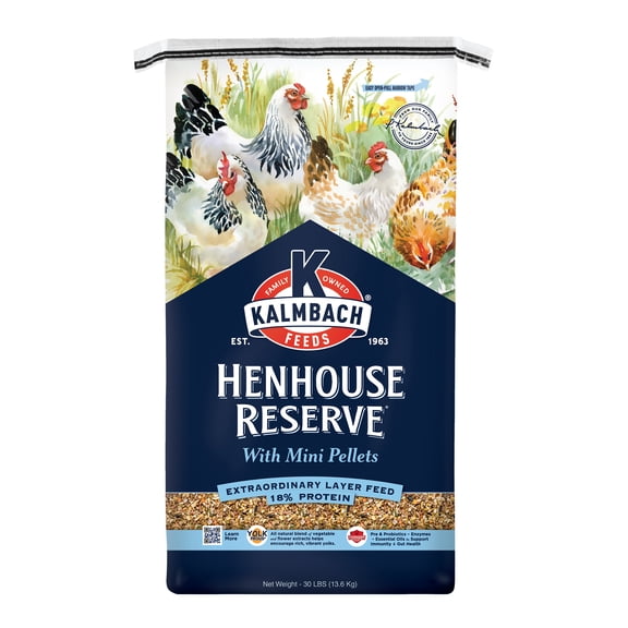 Kalmbach Feeds 17% Henhouse Reserve Extraordinary Whole Grain Layer Feed for Chickens 30 lb bag