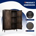 thumbnail image 6 of Yizosh Metal Locker with 4 Lockable Doors, Industrial Steel Storage Lockers for Employees - 55.1" Locker Storage Cabinets for School, Gym, Home, Office, Garage (4 Door), 6 of 18