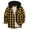 Yellow, variant on Chiccall Mens Flannel Hoodie Shirts Plaid Drawstring Hoodies Patchwork Button Up Tops Blouse 2025 Stylish Long Sleeve Jacket with Pocket