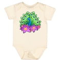 thumbnail image 3 of Inktastic Peacock and Flowers Boys or Girls Baby Bodysuit, 3 of 5