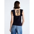 thumbnail image 4 of Free Assembly Women's and Women's Plus Square Neck Cotton Sweater with Flutter Sleeves, Sizes XS-4X, 4 of 6