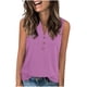 thumbnail image 3 of Camisas para adolescentes,Blusa sin mangas con cuello en V para mujer, con botones en el bajo, estilo informal, suave, ideal para uso diario y en casa, sopatenor, 3 of 9