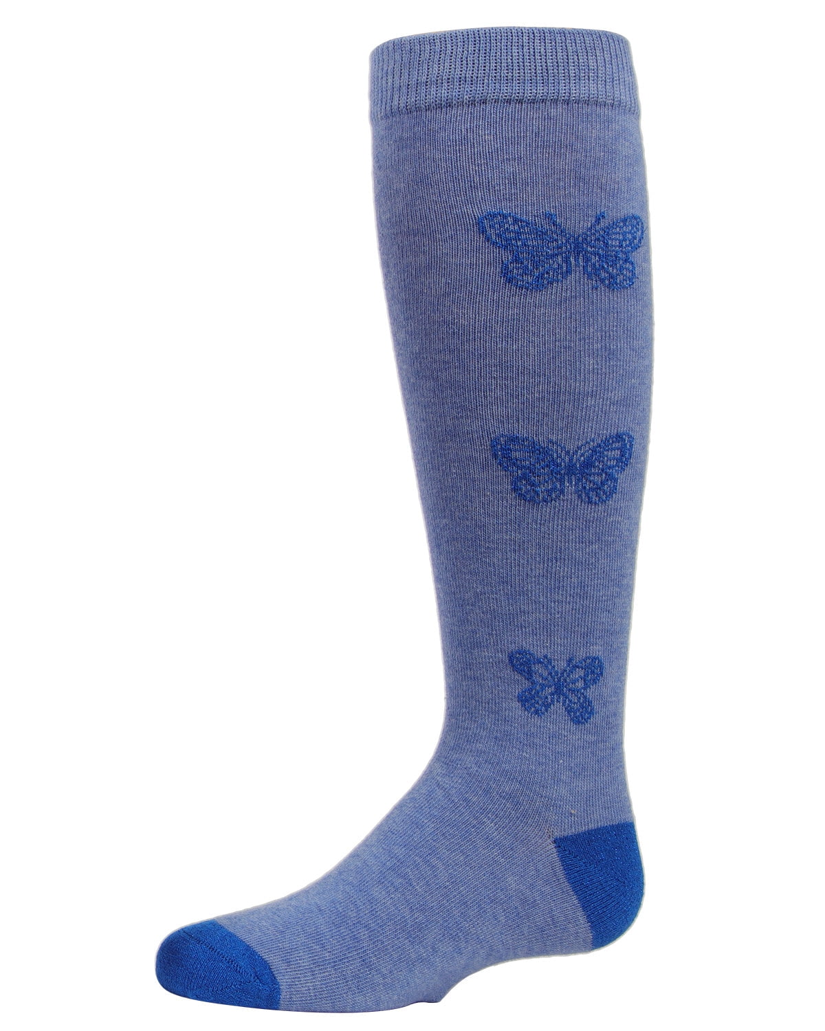 MeMoi Glitter Butterfly Cotton Blend Knee High Socks - Girls - Female