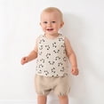 thumbnail image 2 of Infant Girls Two Piece Outfits Printed Sleeveless Vest Top with Shorts Kids Clothes Size 9-12 Months, 2 of 5