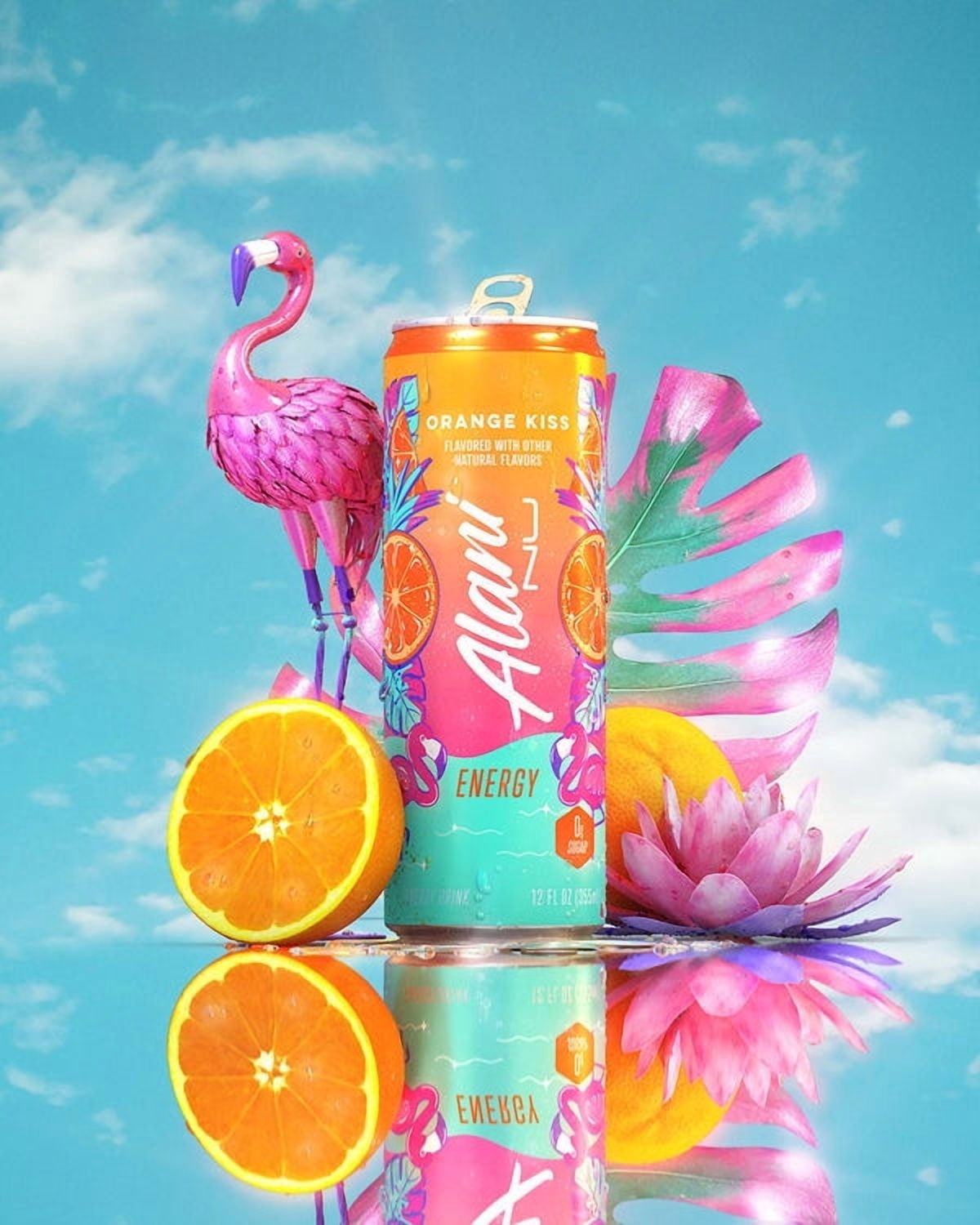 Alani Nu Orange Kiss Energy Drink, 12 fl oz Cans, Pack of 6