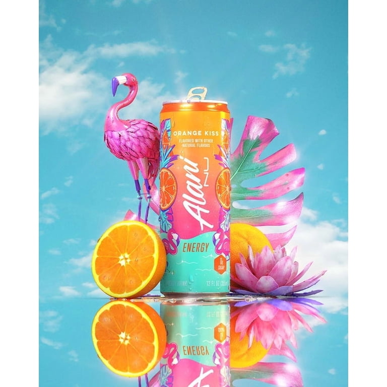 Alani Nu Orange Kiss Energy Drink, 12 fl oz Cans, Pack of 6