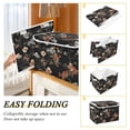 thumbnail image 2 of Yayeee Collapsible Cube Storage Bin with Lid Fabric Closet Decorative Basket with Handles, Black Flowers, 2 of 7