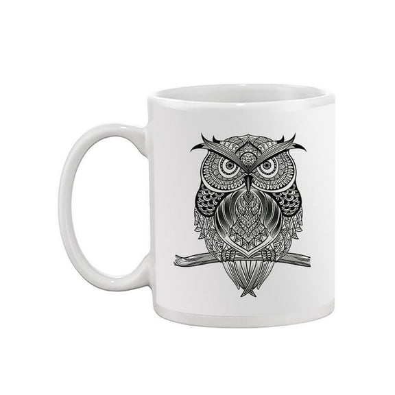 Owl In Branch Zentangle Style Mug - Image by Shutterstock