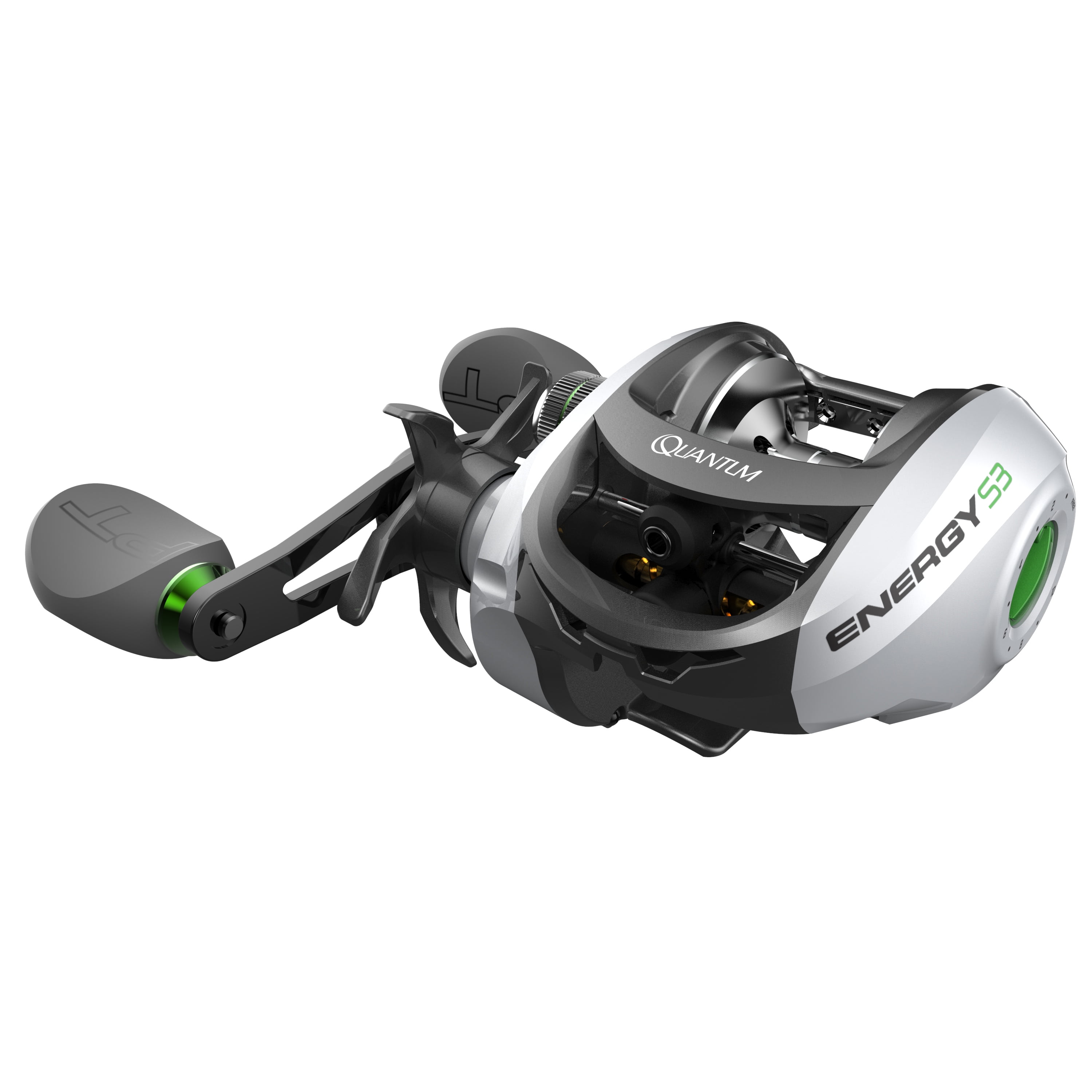 EVA Handle Knobs Continuous Anti-Reverse Clutch Changeable Right- or Left-Hand Retrieve 1 Bearings Quantum Energy S3 Spinning Fishing Reel Silver/Black 8 