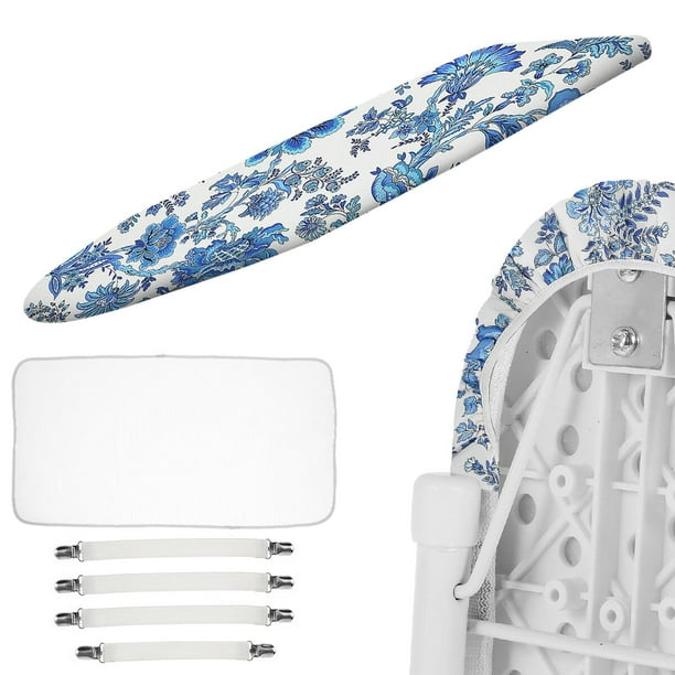 Pcapzz - Funda para tabla de planchar (58 x 19 pulgadas), repuesto de almohadilla con bordes elásticos, resistente a quemaduras, elegante funda para tabla de planchar, ideal para viajes y hogar,