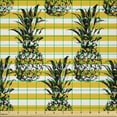 thumbnail image 2 of Ambesonne Grunge Fabric by the Yard Microfiber, Retro Striped Vintage, 1 Yard, Black and Earth Yellow, 2 of 2