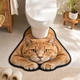 thumbnail image 2 of Cute Cat Toilet Rugs U-Shaped Bathroom Contour Rug Bathroom Mats Washroom Mats for Kitchen, Bathtub, Sink, for Cat Lovers Mom, 2 of 9