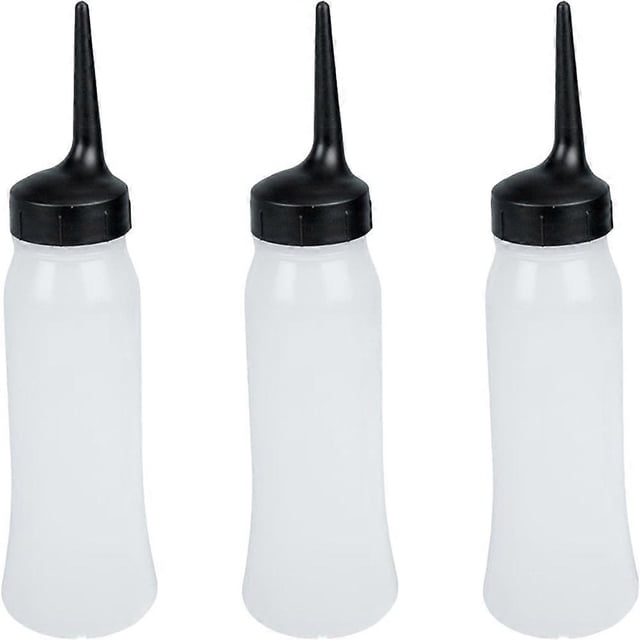 3pcs Hair Dye Bottles Hair Coloring Shampoo Bottle Refillable Container for Salon