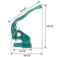 thumbnail image 2 of QWORK Machine à Œillets à Pression Manuelle Kit d'Outils de Frappe avec 3 Découpes et 1500 Œillets Argentés, 2 of 6