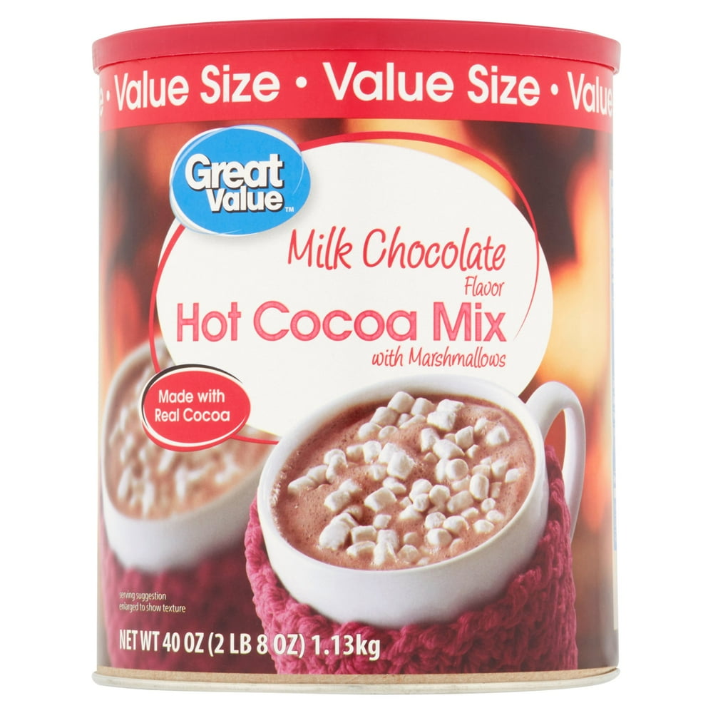 Great Value Hot Cocoa Mix, Milk Chocolate Flavor with Marshmallows