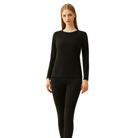 Valcatch Long Thermal Underwear for Men Women Skiing Winter Warm Hunting Gear Fleece Lined Base Layer Set Top Bottom