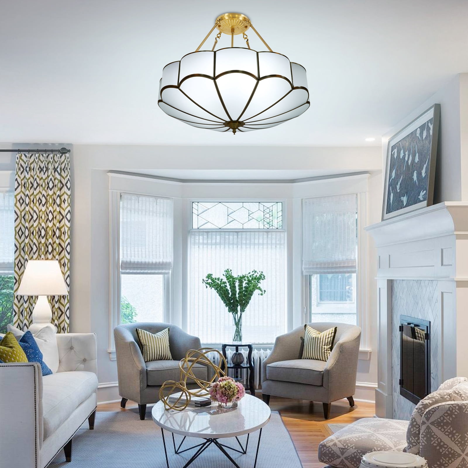 23.62*4.72in Elegant Appearance Simple Installation Gold Ceiling Light Fixture for Bedrooms, Living Rooms