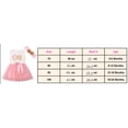 thumbnail image 2 of Toddlers Baby Girls Birthday Dress Outfits Sleeveless Vest Cute Letter Mesh Splicing Tutu Skirt +Bow Headband, 2 of 10