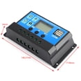 thumbnail image 4 of 60A Solar Panel Battery Regulator Charge Controller PWM LCD Dual USB 12V/24V, 4 of 12