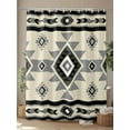 thumbnail image 4 of Boho Southwest Shower Curtain, Aztec Tribal Retro Geometric Patterns Bathroom Decor Curtains Set with Hooks, Gray Waterproof Fabric Home Accessories， 72 X 72 Inch Long, 4 of 6