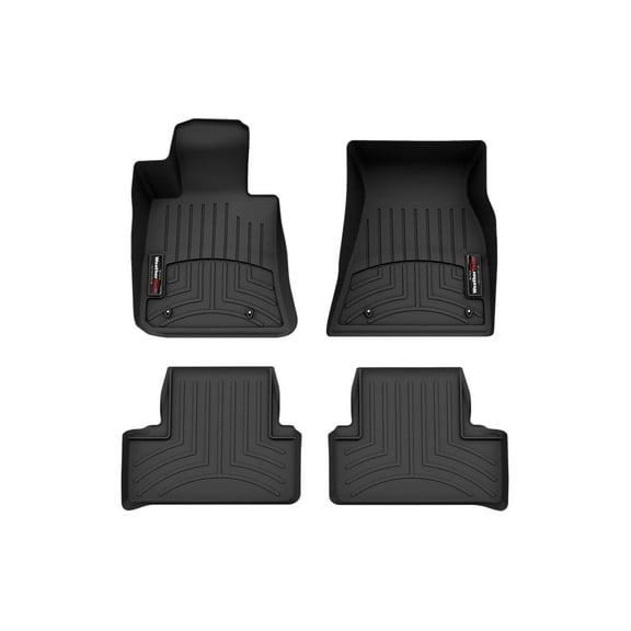 WeatherTech Custom Fit FloorLiners compatible with BMW i4 eDrive40, i4 xDrive40, i4 M50, i4 eDrive35, i4m60 - 1st & 2nd Row (2-pc. Rear Liner), Black