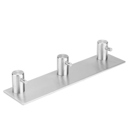 

Wall Hook Clothes Hook Stainless Steel For Bedroom Bathroom Shower Coat Kitchen Clothes Wardrobe Straight Hook-Three Hooks