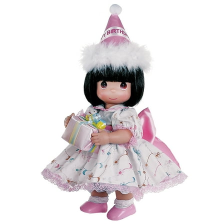 Precious Moments Dolls by the Doll Maker, Linda Rick, Birthday Wishes Brunette,12 inch Doll