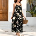 thumbnail image 6 of Women's Plus Size Summer Printed Dress with Round Neck and Sleeveless Backless Casual Beach Wear, 6 of 9
