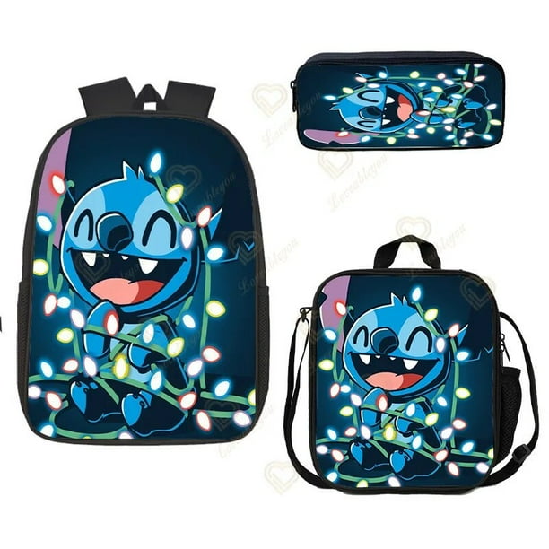Disney mochila de Lilo Stitch para ninos y ninas morral escolar de colores con bolsa de almuerzo mochila de viaje para adolescentes 3 unidades por juego Walmart en linea