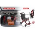 thumbnail image 4 of Queroig Foldable Transport Wheelchairs for Adults, Lightweight 18.5lbs Travel Wheelchair with 8" Rear Wheels & Hand Brakes, Portable Aluminum Alloy Wheelchair, Supports 175lbs Capacity, 4 of 8