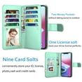 thumbnail image 6 of iPhone 11 Pro Max Wallet Case, iPhone 11 Pro Max PU Leather Case, Njjex PU Leather Magnet Stand Wallet Credit Card Holder Flip Case 9 Card Slots Case for iPhone 11 Pro Max 2019 6.5" -Turquoise, 6 of 6