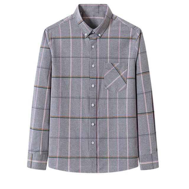 Blusa y camisa de manga larga con cuello vuelto para hombre, estampada, informal, formal, con solapa, de poliéster