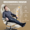 thumbnail image 6 of SOONTRANS Gaming Chair for Adults, Ergonomic Gamer Chair with Footrest and Massage Lumbar Cushion, High Back Swivel Comfortable Video Game Chair, Adjustable Height Computer Office Chair, Beige, 6 of 9