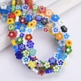 thumbnail image 6 of U8MO 4mm 6mm 8mm Handmade Flower Shape Millefiori Glass Beads For Jewelry Making-Orange White-5~7mm (65pcs), 6 of 7
