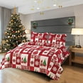 thumbnail image 5 of Green Essen Christmas Quilts Twin Christmas Tree Bedspread Lightweight Coverlet Festive Bedding Plaid Home Decor, 5 of 6
