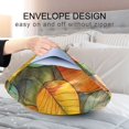 thumbnail image 4 of Yayeee Pillowcase Queen Size Set of 2 Satin Wrinkle Resistant Pillow Case, Retro Autumn Leaves, 4 of 7